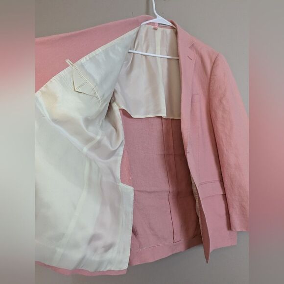 Michael Kors Men’s Blazer 41 Pink Cotton Sport Coat Classic Fit Lightweight Prep - Picture 5 of 11